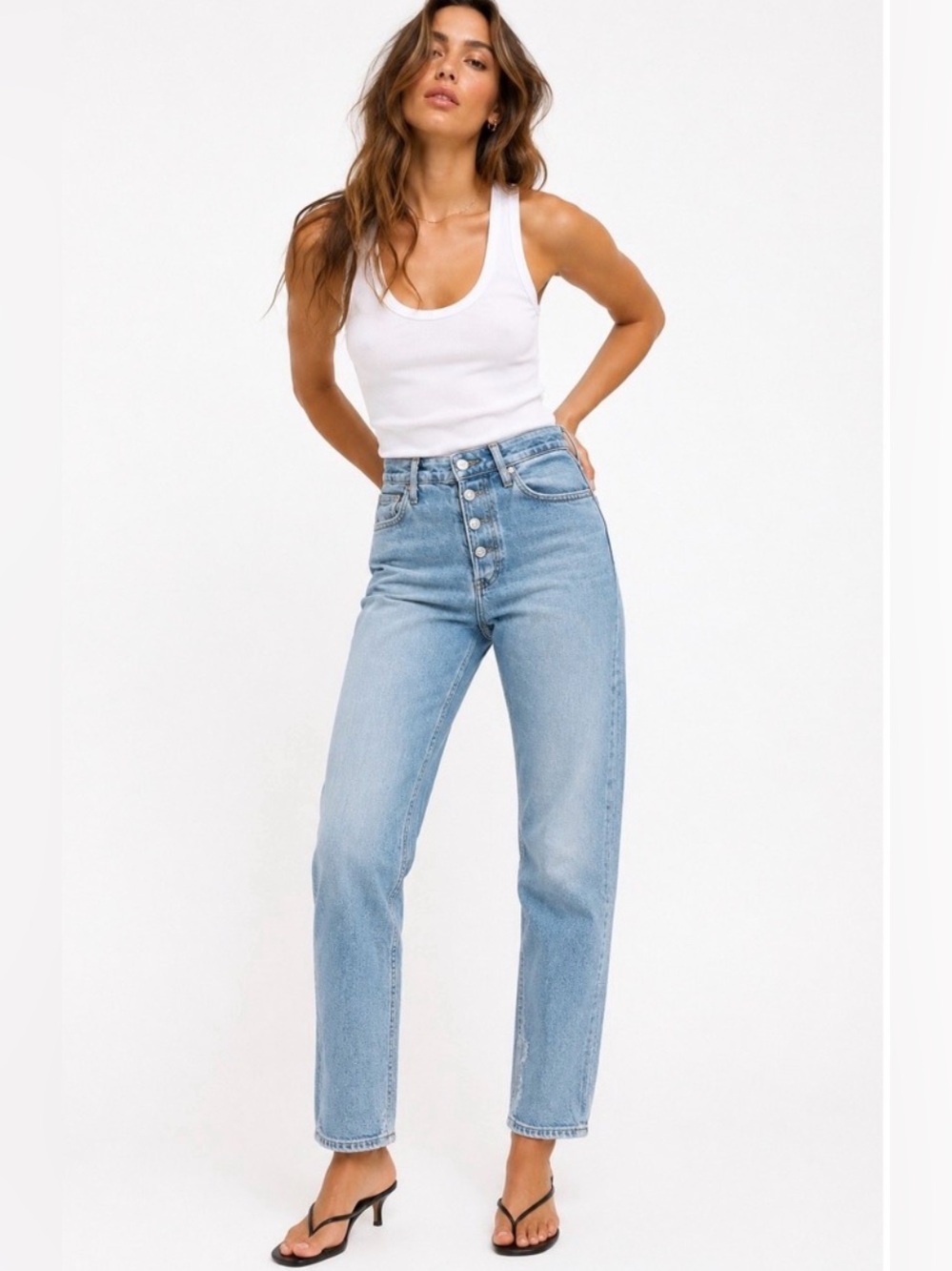 NWOT Agolde Light Blue Straight Leg Jeans